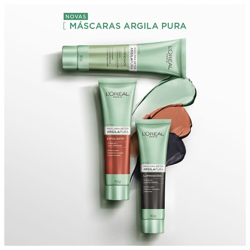 L'Oréal Paris Detox Argila Pura - Máscara Iluminadora 40g