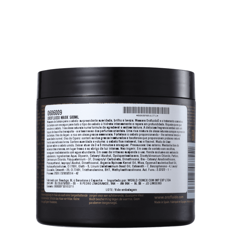 Orofluido Mask - Máscara Capilar 500ml
