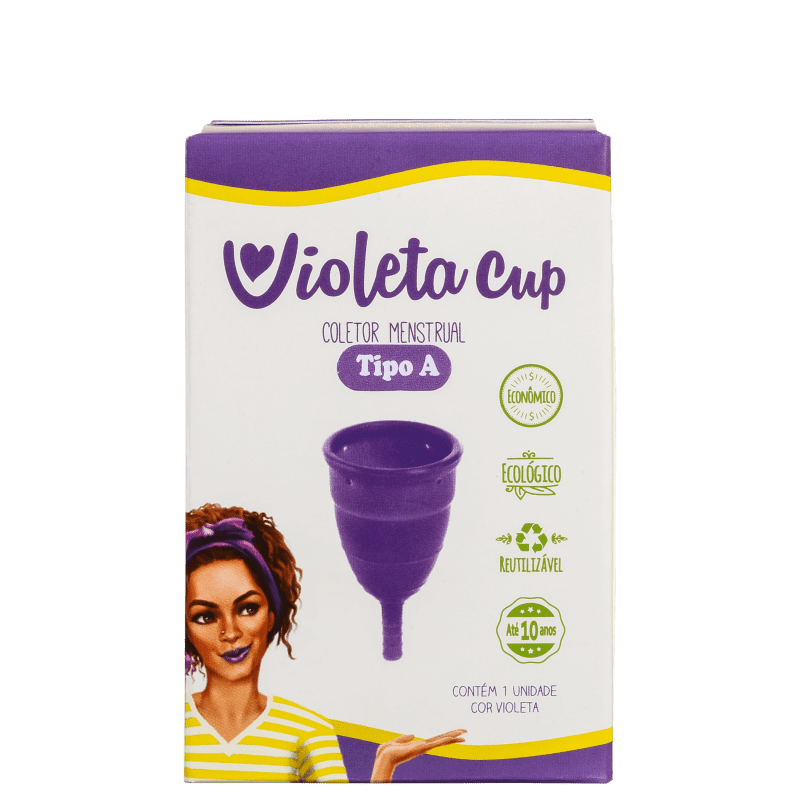 Kit Violeta Cup Violeta Tipo A (+30 anos ou com filhos) - Coletor Menstrual + Higienizador de Coletor