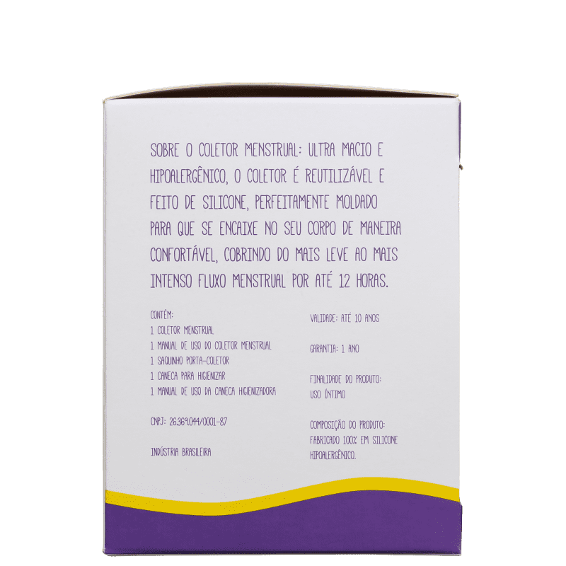 Kit Violeta Cup Violeta Tipo B (-30 anos ou sem filhos) - Coletor Menstrual + Higienizador de Coletor