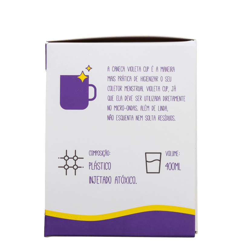 Kit Violeta Cup Transparente Tipo B (-30 anos ou sem filhos) - Coletor Menstrual + Higienizador de Coletor