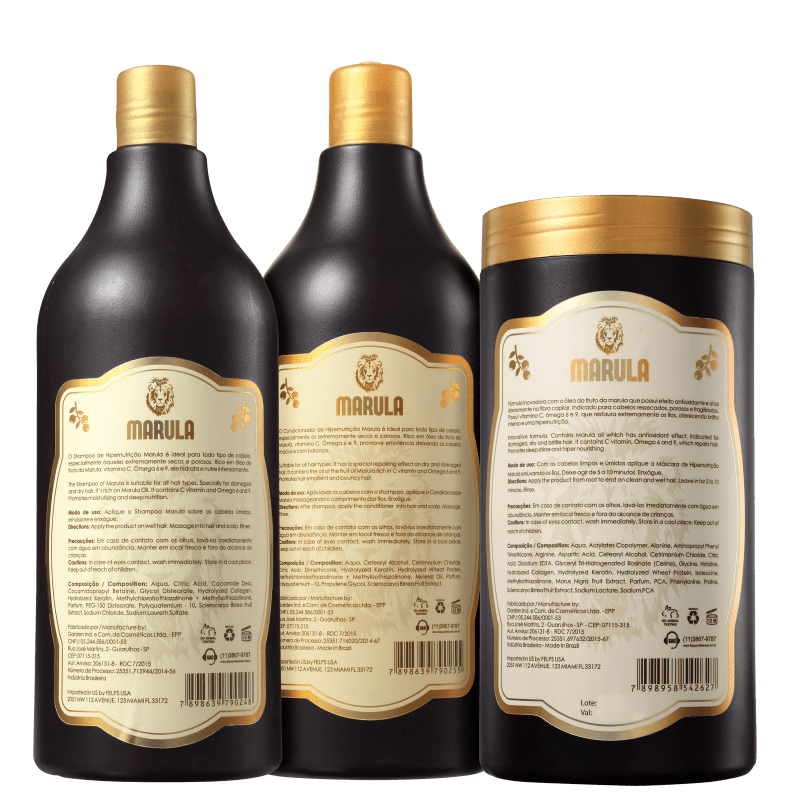 Kit Felps Profissional Marula Tratamento Salão (3 Produtos)