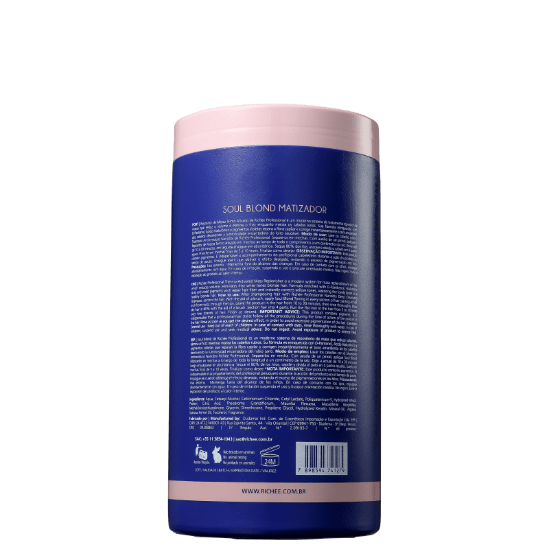 Richée Professional Soul Blond - Repositor de Massa Termo Ativado 1000g