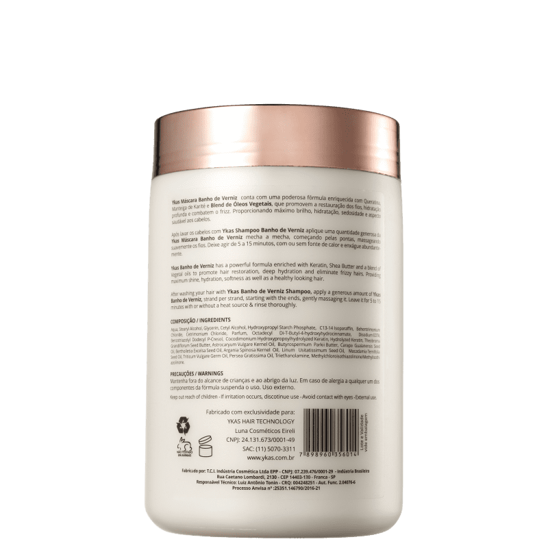 YKAS Banho de Verniz - Máscara Capilar 1000g