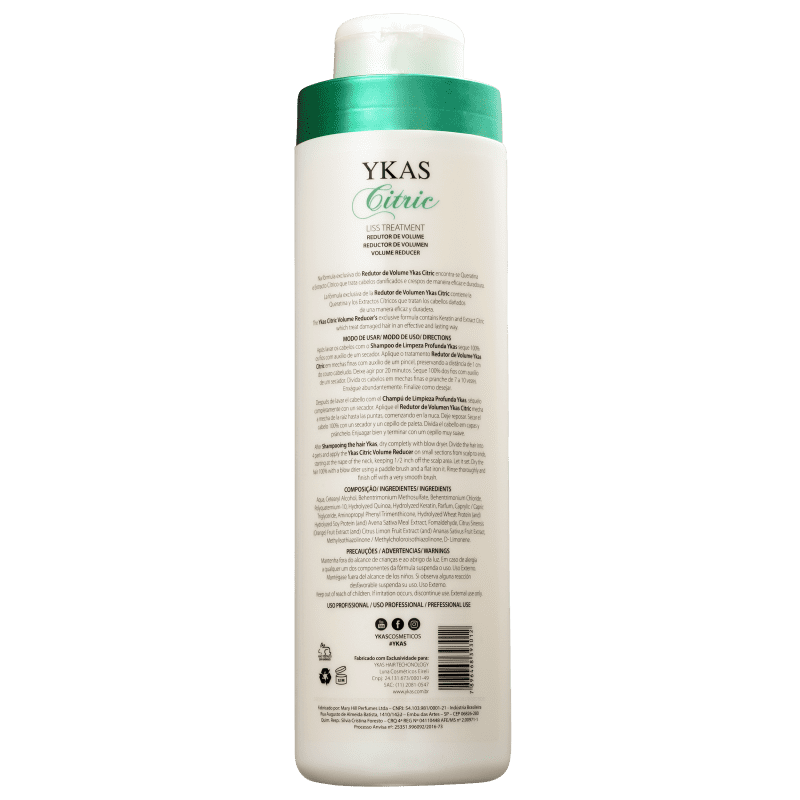 YKAS Liss Treatment Citric - Redutor de Volume 1000ml