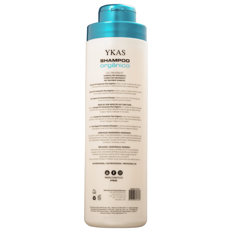 YKAS Liss Treatment Orgânico Step 1 - Shampoo Pré-Tratamento 1000ml