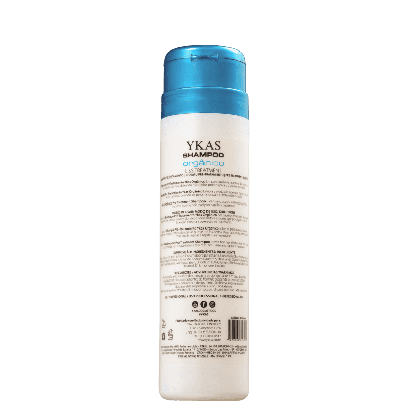YKAS Liss Treatment Orgânico Step 1 - Shampoo Pré-Tratamento 300ml