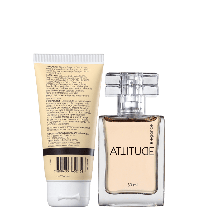 Conjunto Valmari Attitude Elegance Feminino - Colônia 50ml + Creme Hidratante para as Mãos 50g