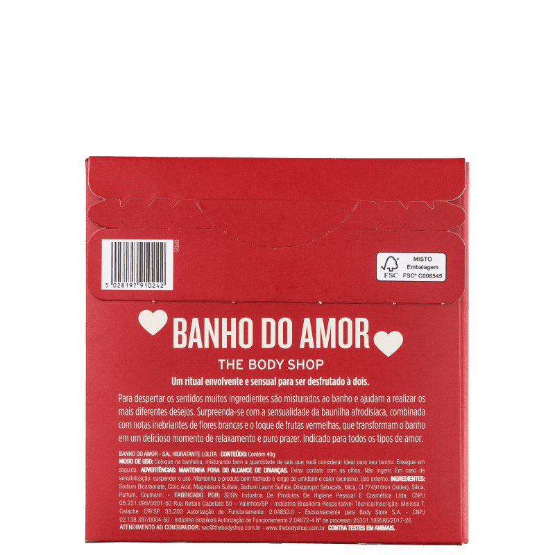 The Body Shop Amor - Sais de Banho 40g