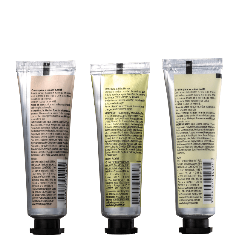 Kit The Body Shop Hand Trio - Cremes para as Mãos 3x30ml