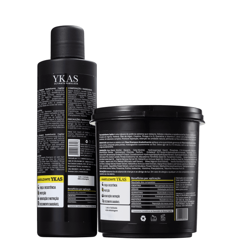 Kit YKAS Anabolizante Capilar Duo (2 Produtos)