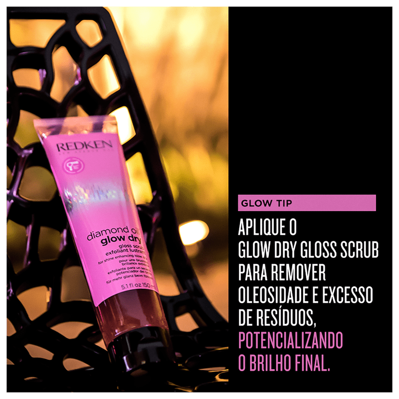 Redken Diamond Oil Glow Dry Gloss Scrub - Tratamento Pré-Shampoo 150ml