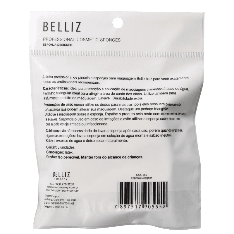 Belliz Designer - Esponja para Maquiagem