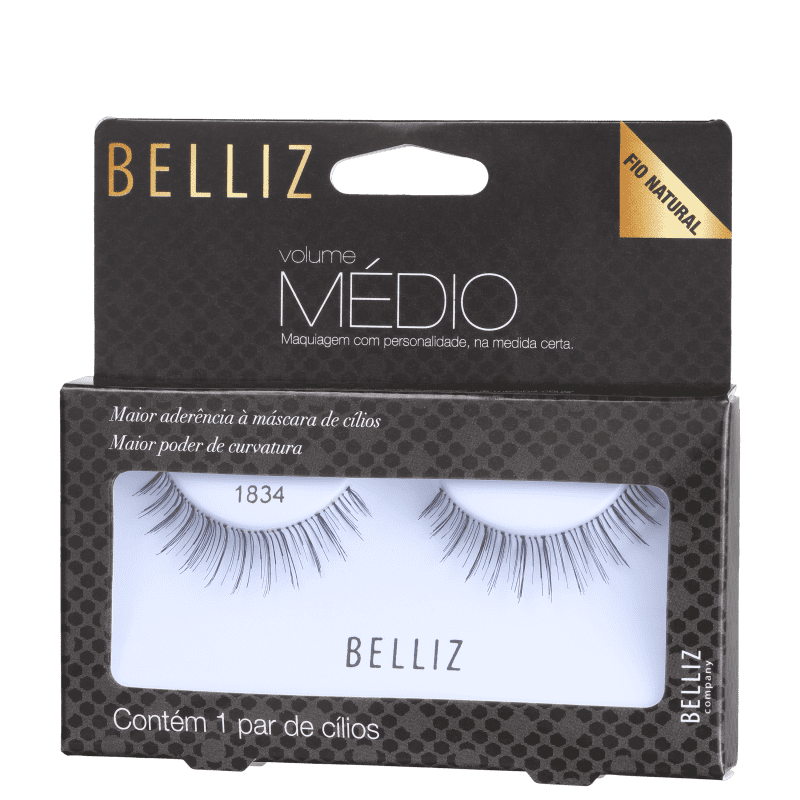 Belliz Fio Natural Volume Médio 1834 - Cílios Postiços