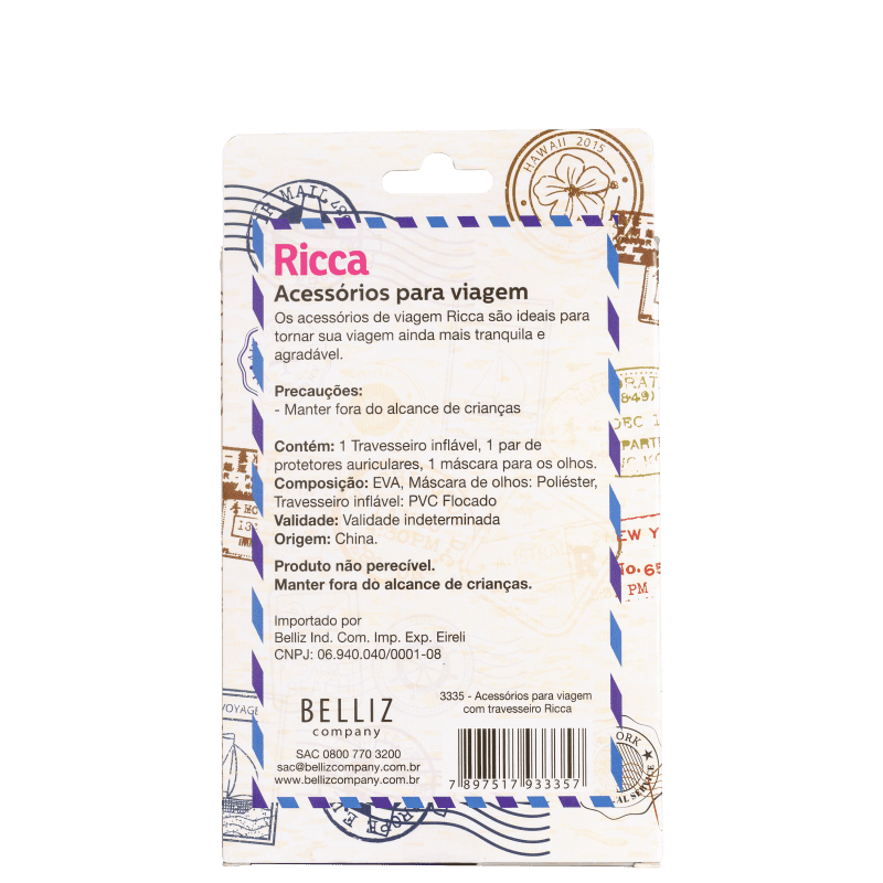 Kit Ricca Acessórios para Viagem (3 Produtos)