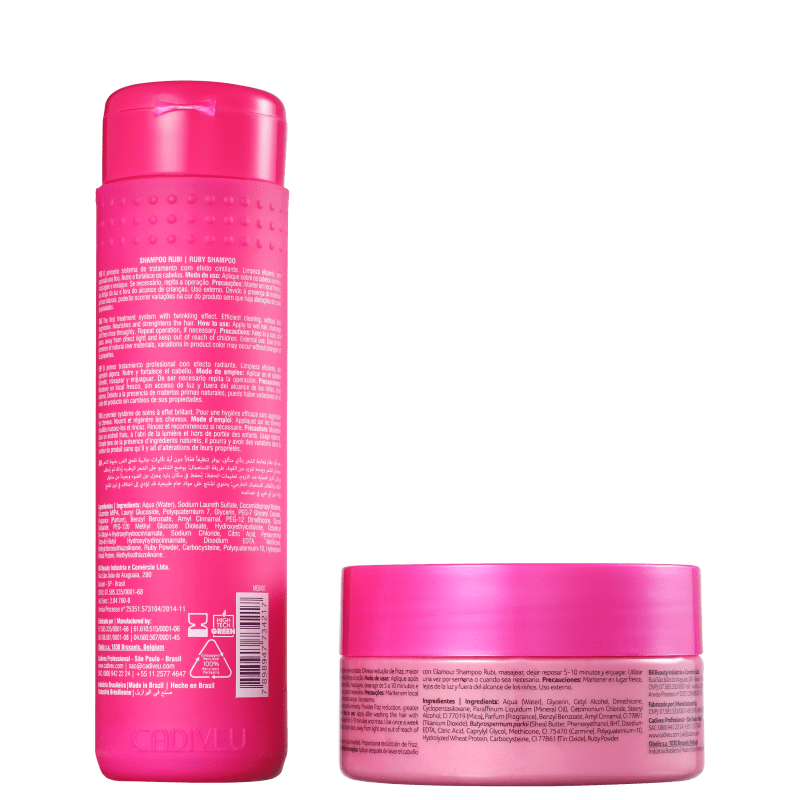 Kit Cadiveu Professional Glamour Glossy Rubi Duo (2 Produtos)