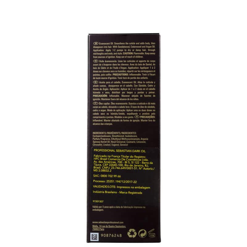 Sebastian Professional Dark Oil - Óleo Capilar 95ml