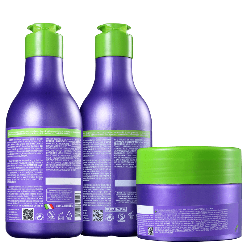 Kit Lokenzzi Silver Desamarelador Trio (3 Produtos)