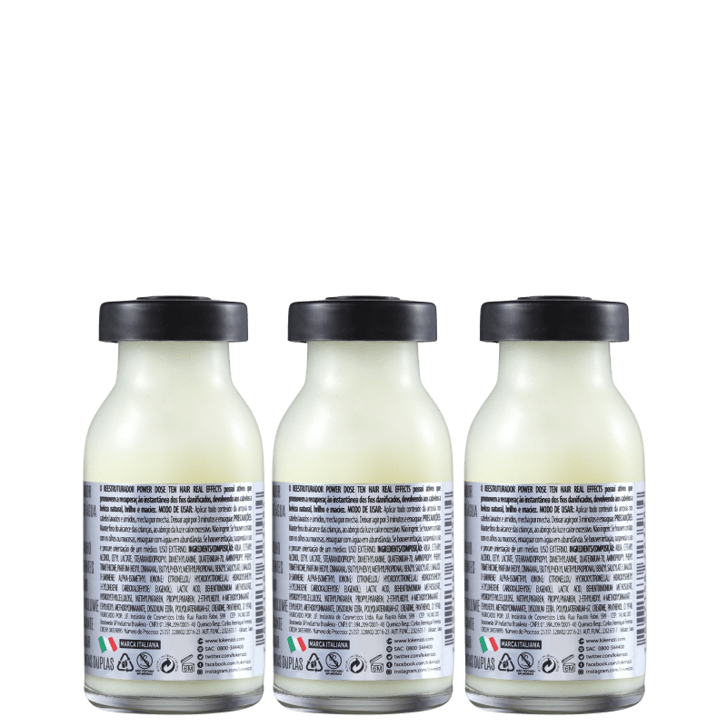 Lokenzzi Ten Power Dose Reestruturante - Ampola Capilar 3x14ml