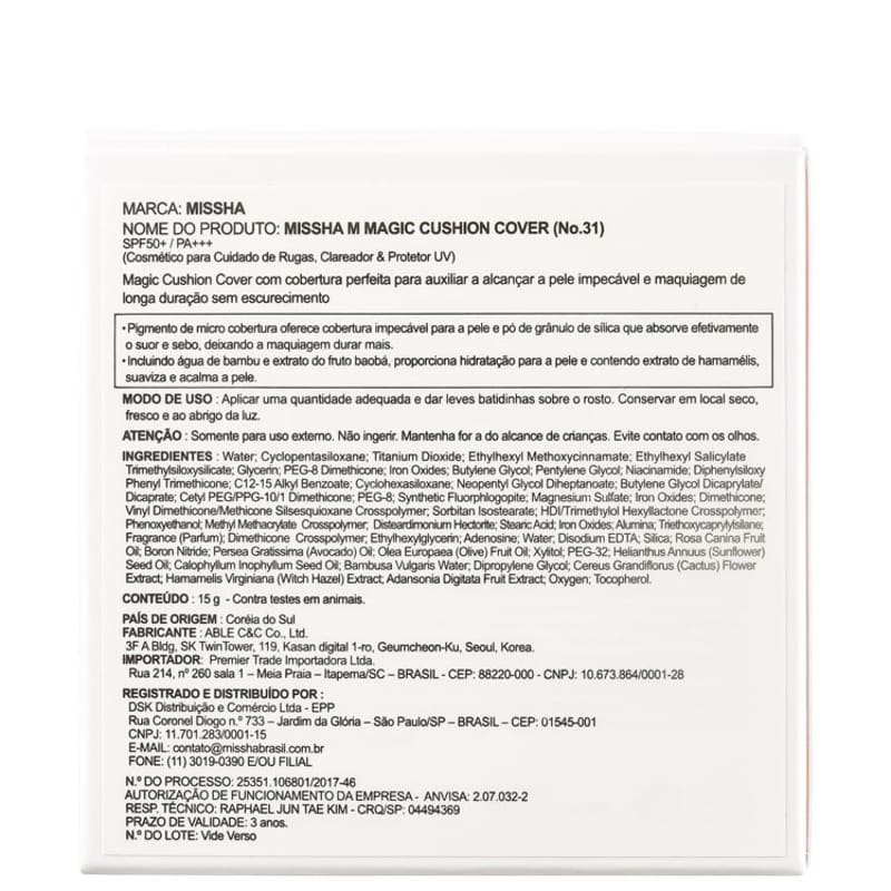 Missha M Magic FPS50 Nº 31 Golden Beige - Base Cushion 15g