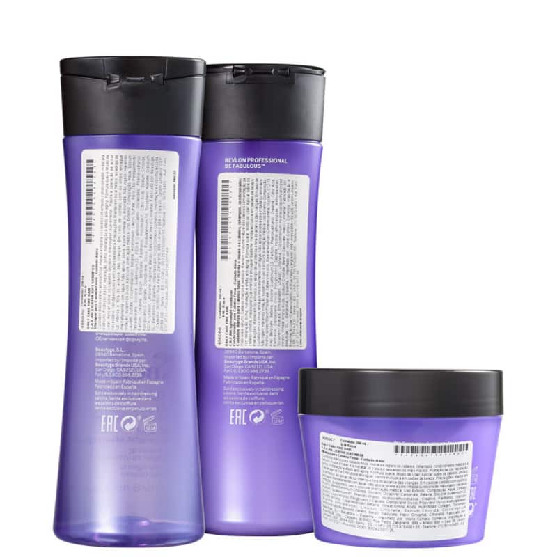 Kit Revlon Professional Be Fabulous C.R.E.A.M. Lightweight Treatment (3 Produtos)