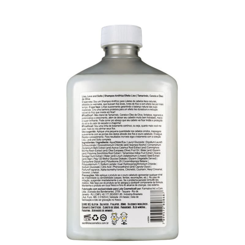 Lola Cosmetics Liso, Leve and Solto - Shampoo 250ml