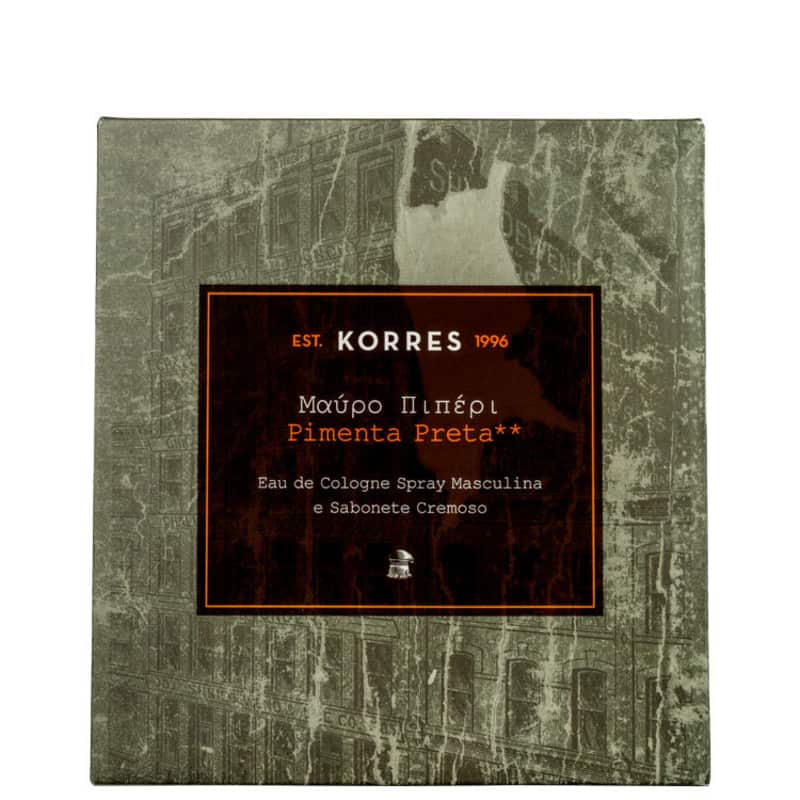 Conjunto Pimenta Preta Korres Masculino - Eau de Cologne 50ml + Sabonete 90g