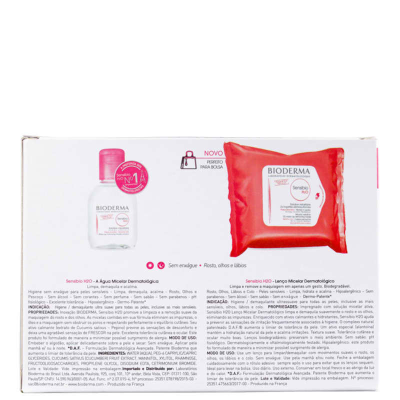 Kit Bioderma Sensibio H2O Solution Wipes (2 Produtos)