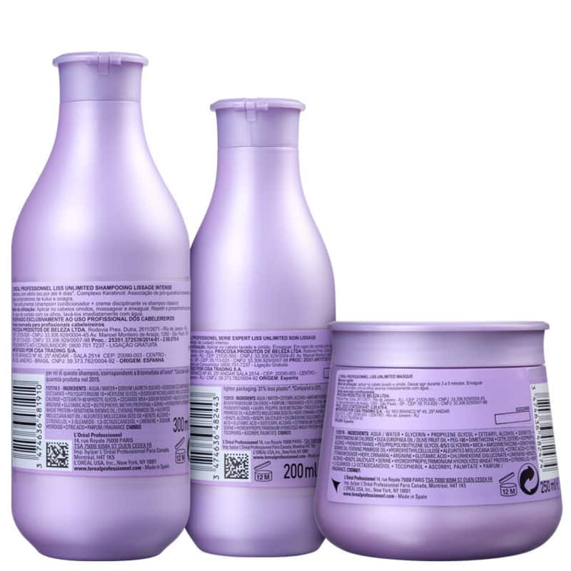 Kit L'Oréal Professionnel Expert Liss Unlimited Tratamento (3 Produtos)