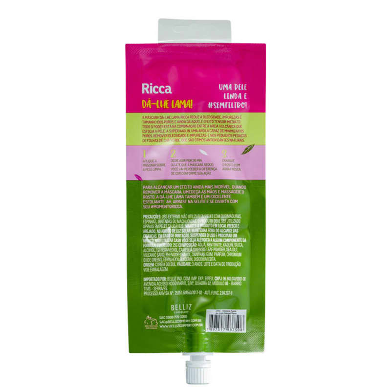 Ricca Dá-lhe Lama! - Máscara de Limpeza Facial 25g