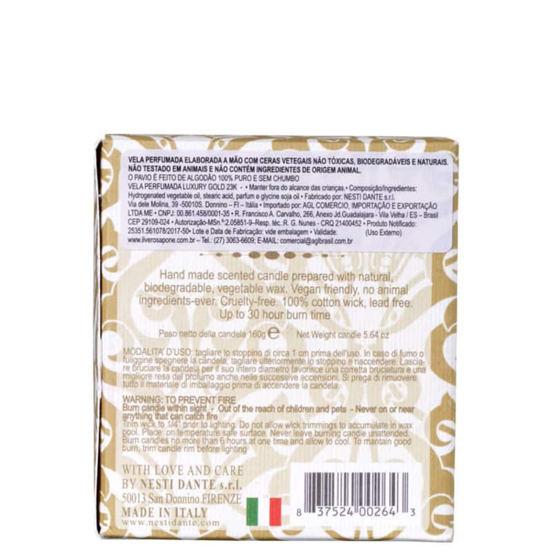 Nesti Dante Luxury Gold - Vela Perfumada 160g