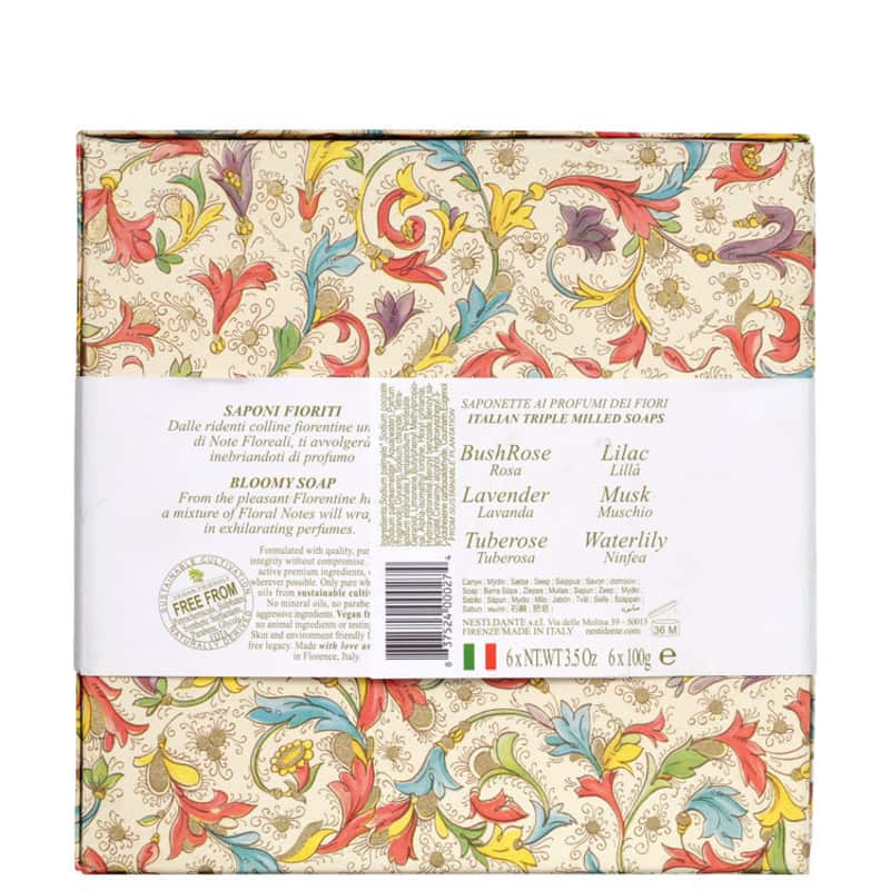 Kit Nesti Dante Floral Notes - Sabonetes em Barra 6x100g