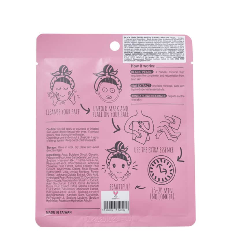 Klasme Black Pearl - Máscara Facial 25g