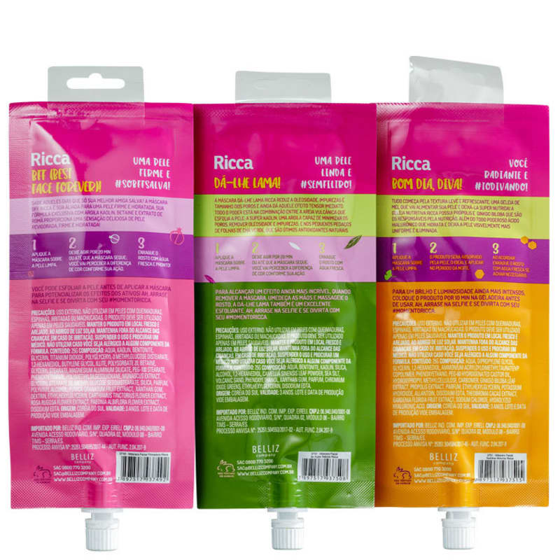 Kit Ricca Máscaras em Creme (3 Produtos)