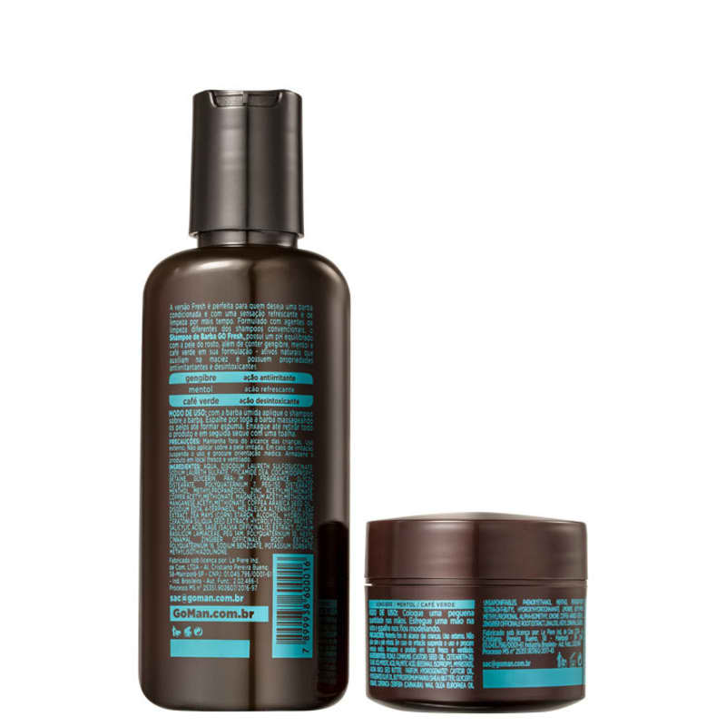 Kit Go Man Fresh Shampoo e Balm (2 Produtos + Nécessaire)