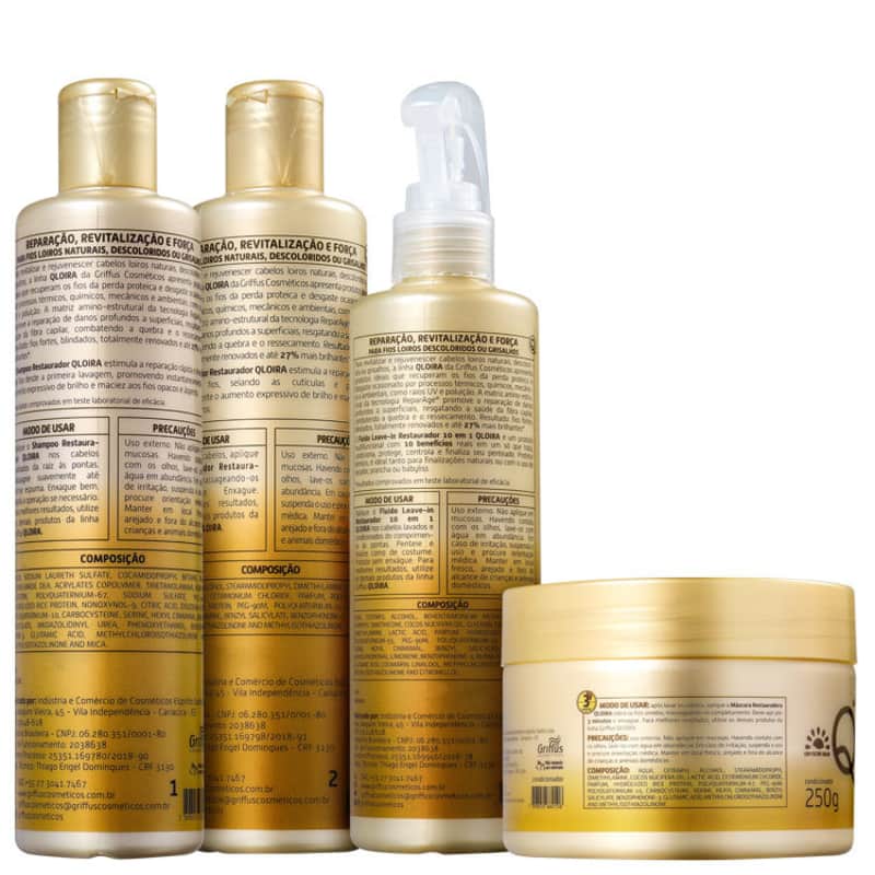 Kit Griffus QLoira Leave-in (4 Produtos)
