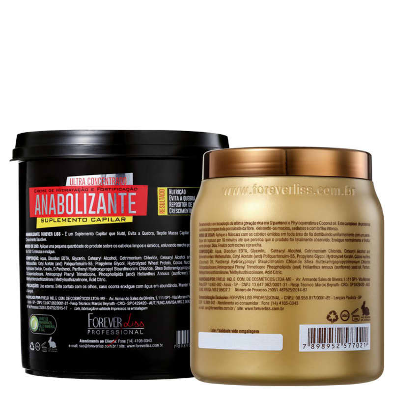 Kit Forever Liss Professional Banho de Anabolizante (2 Produtos)