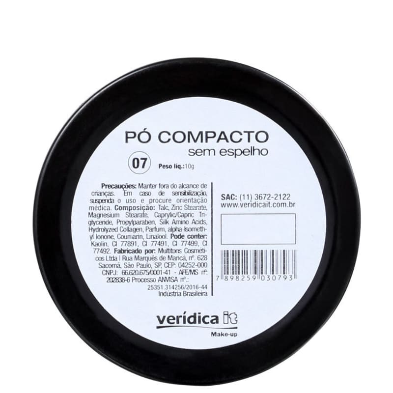 Verídica It sem Espelho 07 - Pó Compacto 10g
