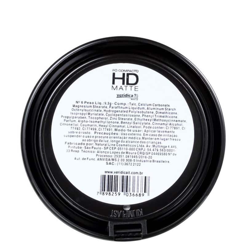 Verídica It HD 06 - Pó Compacto Matte 9,5g
