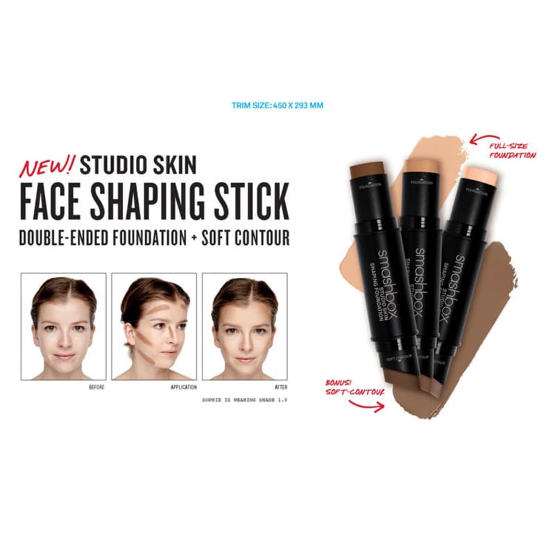 Smashbox Studio Skin Shaping Foundation 3.0 - Base e Contorno em Bastão 7,5g