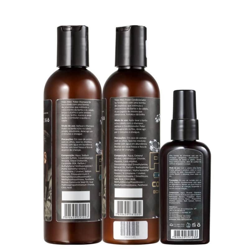 Kit Felps Profissional Men Poker Bomba de Crescimento Trio (3 Produtos)