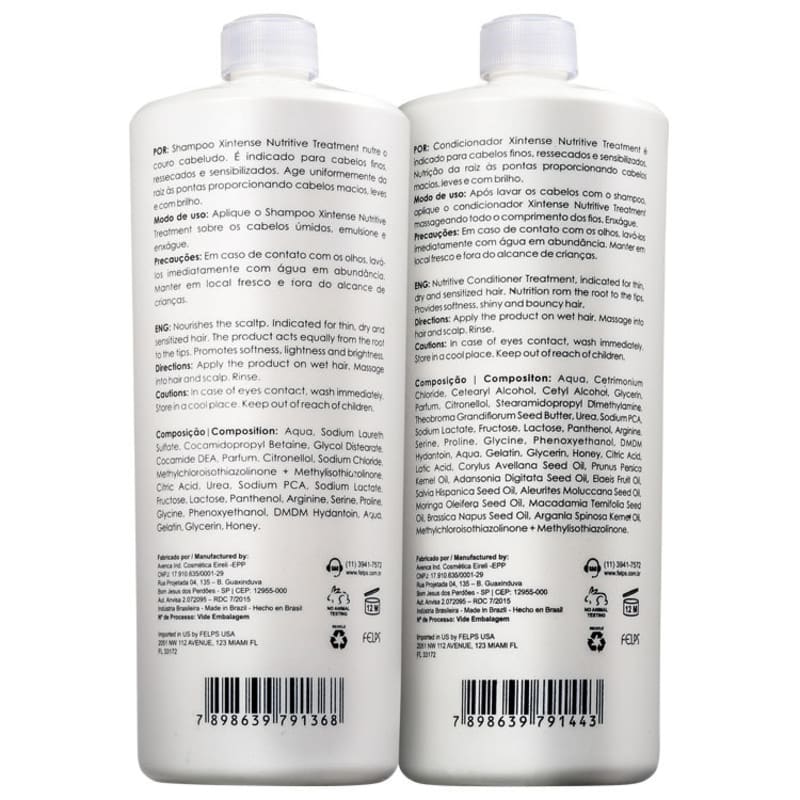 Kit Felps Profissional XIntense Nutritive Treatment Salon Duo (2 Produtos)