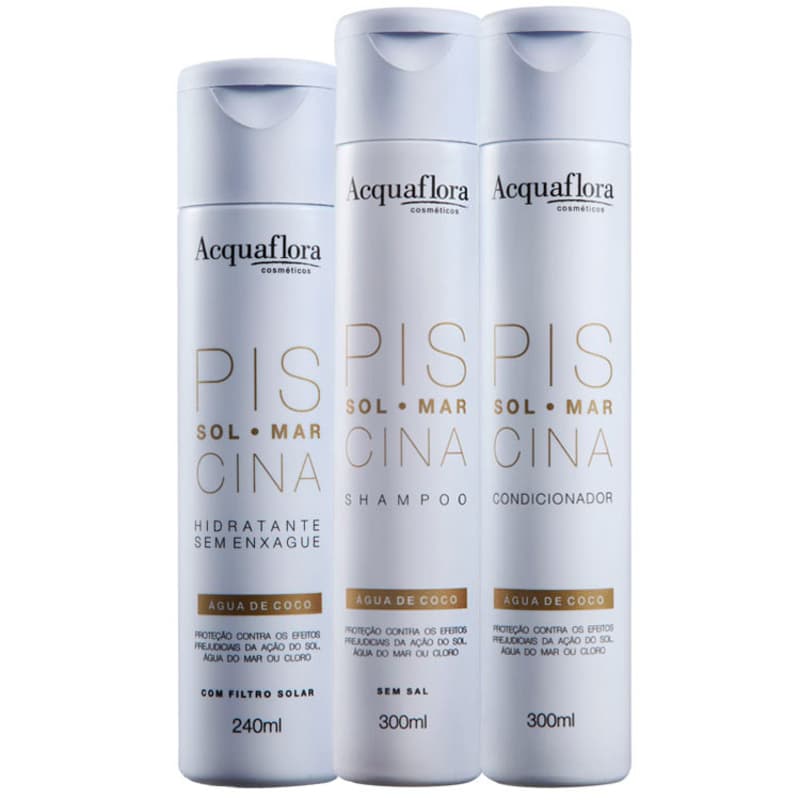 Kit Acquaflora Sol Mar Piscina Leave-In (3 Produtos) Menor preço em Kit Acquaflora Sol Mar Piscina Leave-In (3 Produtos)