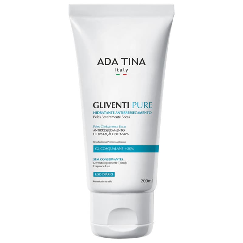 Ada Tina Gliventi Pure - Creme Hidratante Antirressecamento 200ml