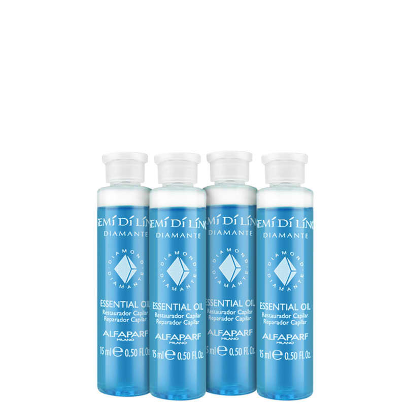 Alfaparf Semi di Lino Diamante Essential Oil - Ampola de Hidratação 4x15ml