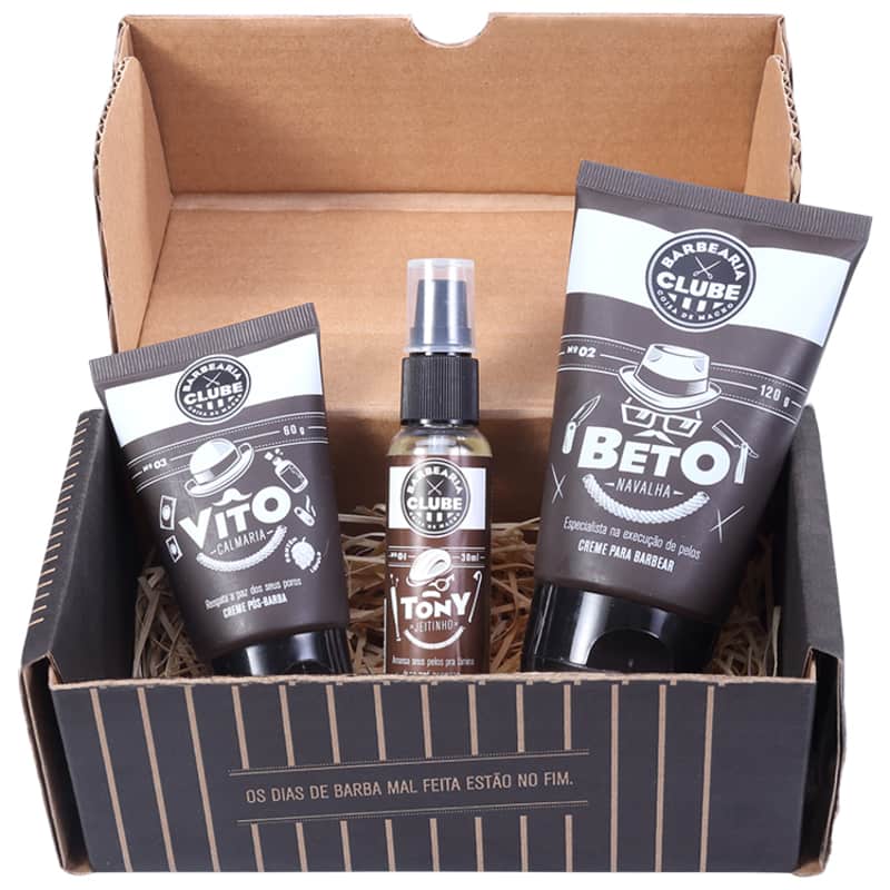 Kit Barba Barbearia Clube O Poderoso (3 produtos)