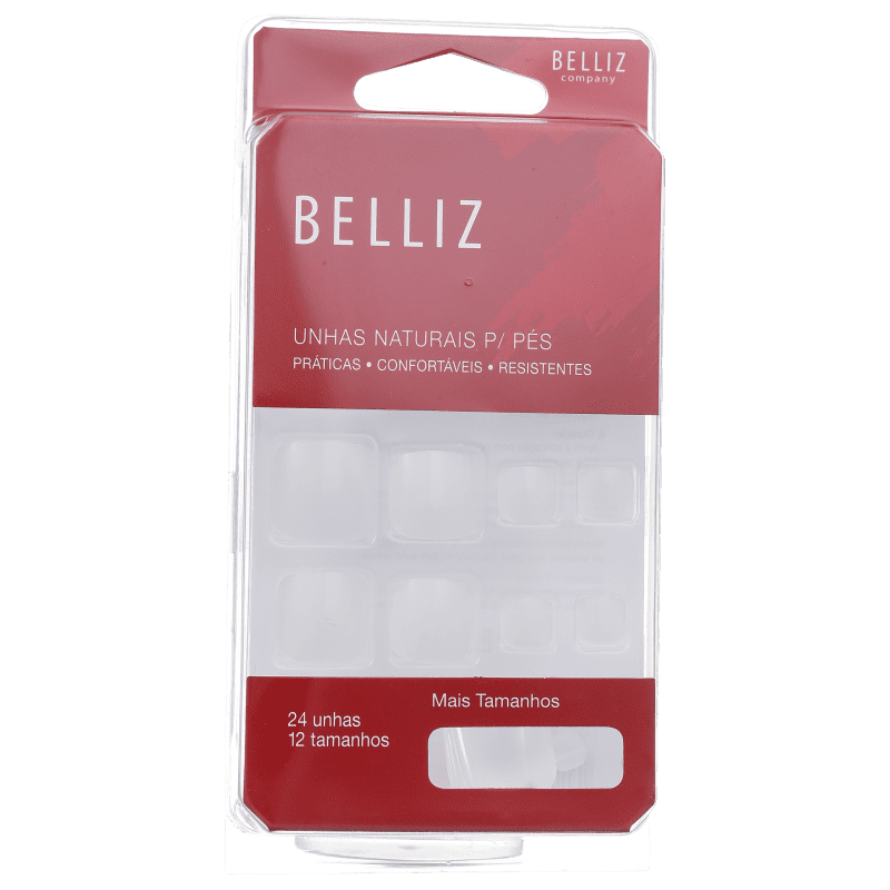 Belliz Naturais para os Pés - Unhas Postiças (24 unidades)