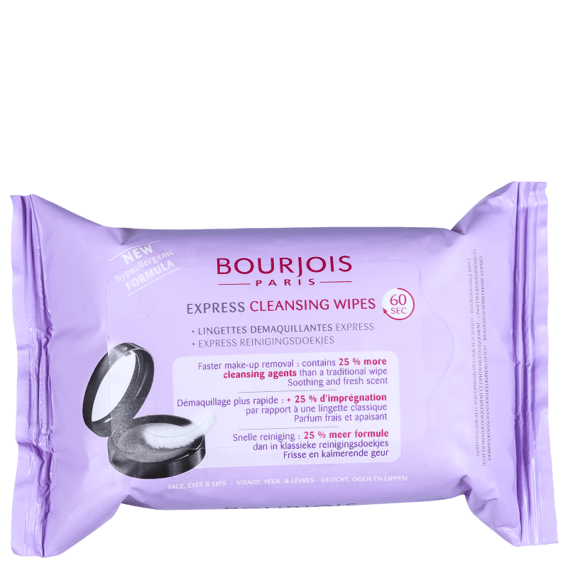 Bourjois Express Cleansing Wipes - Lenço Demaquilante (25 unidades)