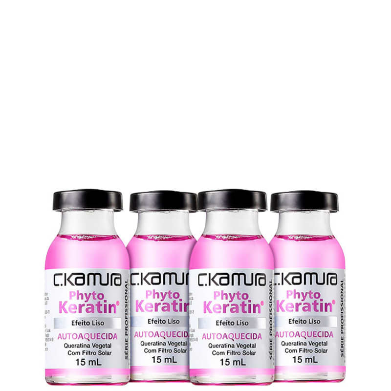C.Kamura Phyto Keratin Efeito Liso - Ampola Capilar 4x15ml