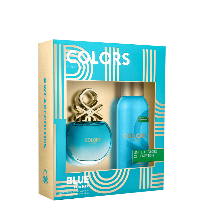 Conjunto Colors Blue Duo Benetton Feminino - Eau de Toilette 80ml + Desodorante 150ml